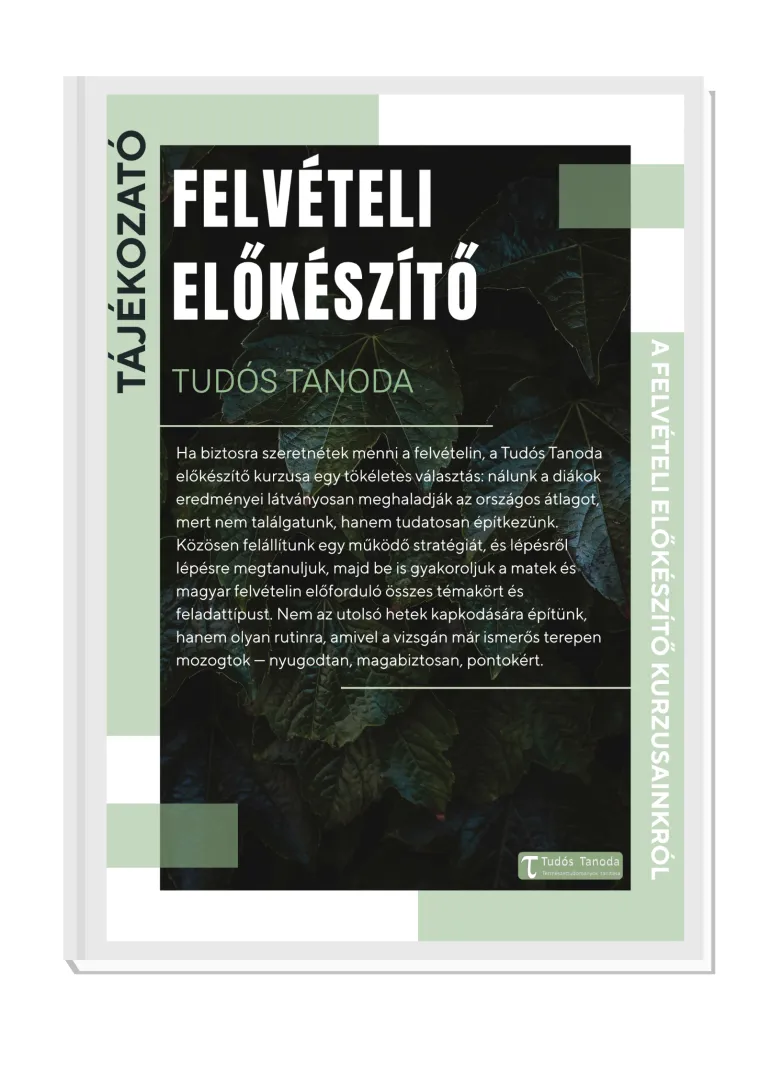 Felvételi előkészítő tájékoztató, mockup